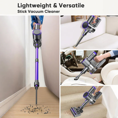 N12 Cordless Vacuum Cleaner 200W Motor Ultra Lightweight 6-In-1 Vacuum Up to 45Mins Runtime for Carpet Hard Floor