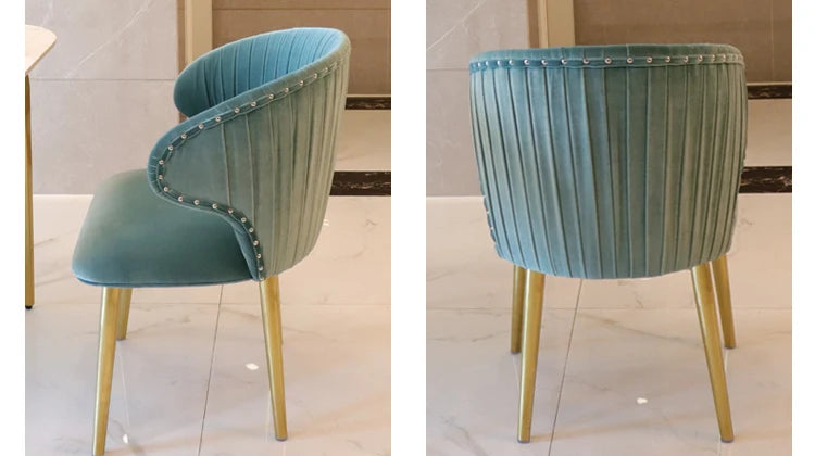 Set Of 2 Upholstered Wing Back Dining Chairs Living Room Designer Kitchen