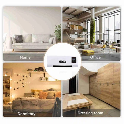 Heater with Fan; 2 in 1 Heating Timing Digital Display Wall Mounted Space Heater for Home; RV: