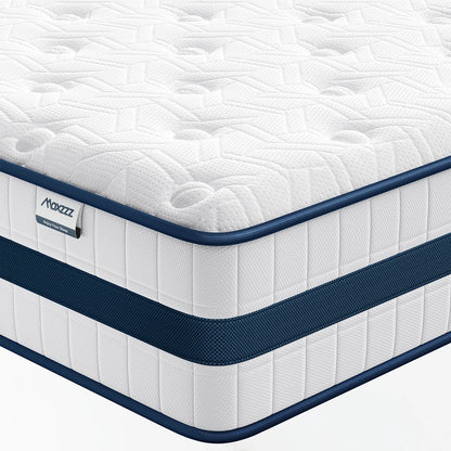 10-12'' Twin/King/Queen Size Mattress, Bed with Gel Memory Foam & Individually Pocket Coils for Pressure Relief & Support Made in USA