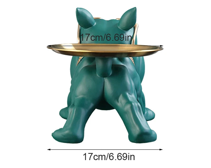 Home Decor Bulldog Figurine Dog Statue Storage  Resin Craft Art Sculpture