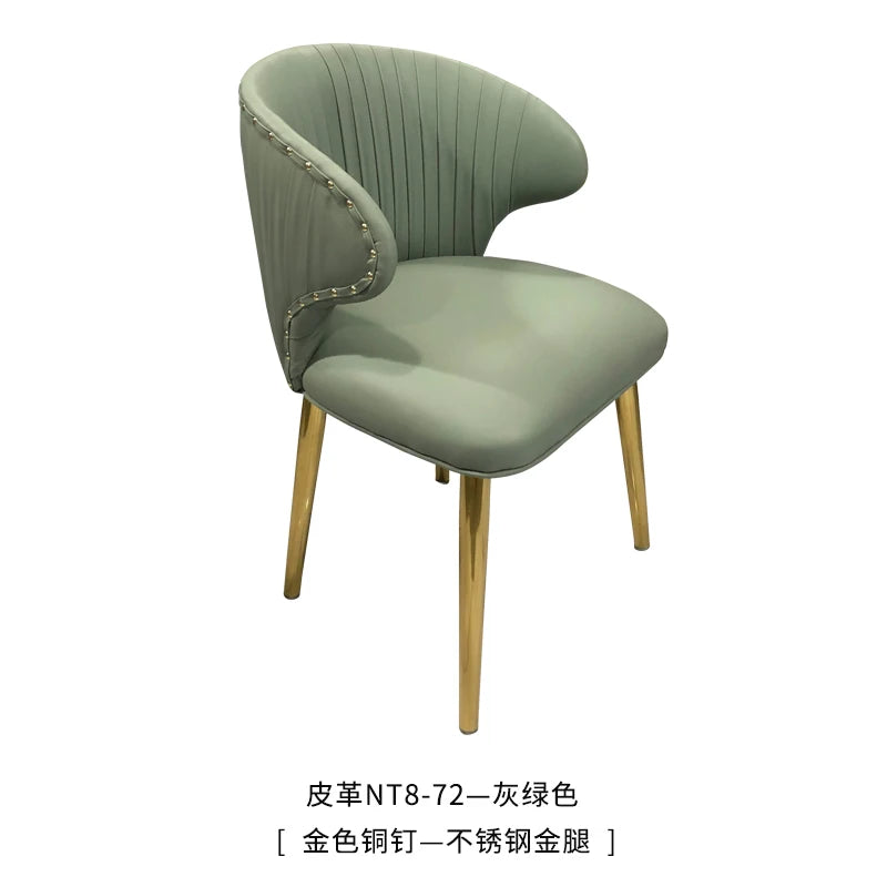 Set Of 2 Upholstered Wing Back Dining Chairs Living Room Designer Kitchen