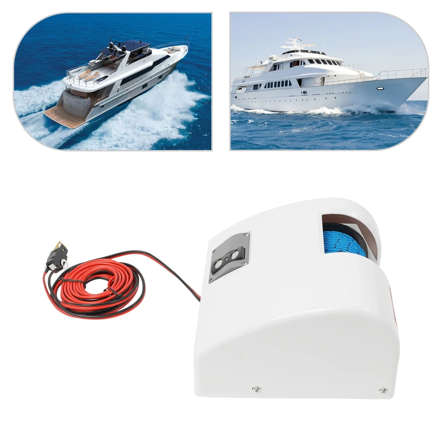 Boat Electric Anchor Winch,12V Waterproof Windlass with Remote Control,Premium for 25lbs Boat Anchor