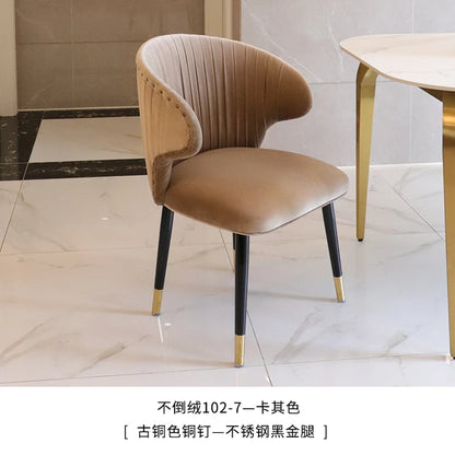 Set Of 2 Upholstered Wing Back Dining Chairs Living Room Designer Kitchen