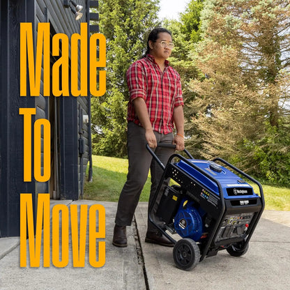 10000 Peak Watt Portable Open Frame Inverter Generator, Remote Electric Start with Auto Choke, Transfer Switch Ready