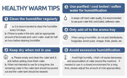 SEJOY 5L Humidifiers for Bedroom Large Capacity Low Noise for Home Office Ultrasonic Mist Humidifier