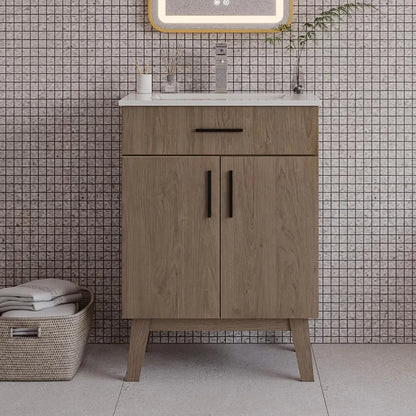24" Bathroom Vanity with or without Sink, Two Soft Close Cabinet Doors