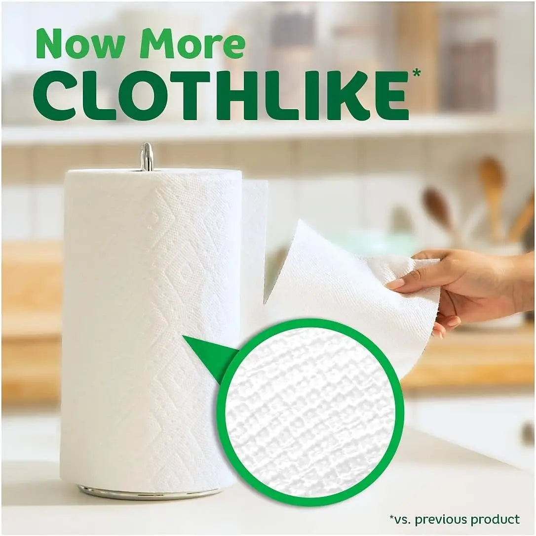 Double 2-Ply Paper Towels, 98 Sheets Per Roll, Pack of 12 Rolls