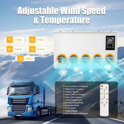 12V 960W  Split White Air Conditioner Kit