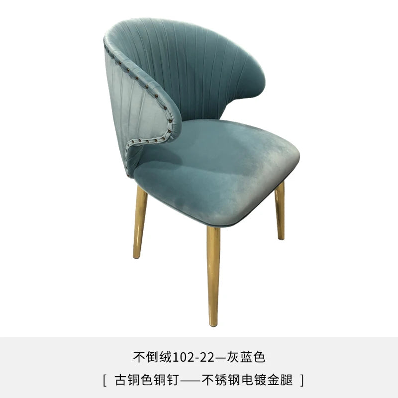 Set Of 2 Upholstered Wing Back Dining Chairs Living Room Designer Kitchen