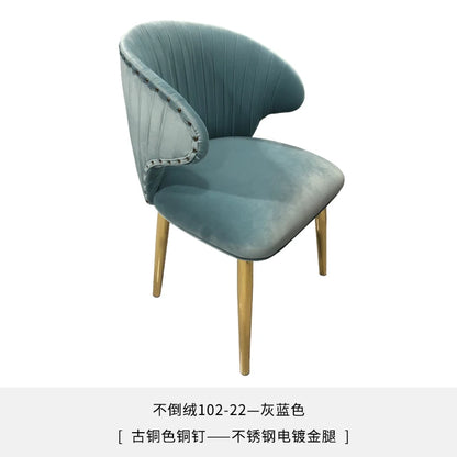 Set Of 2 Upholstered Wing Back Dining Chairs Living Room Designer Kitchen