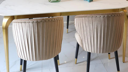 Set Of 2 Upholstered Wing Back Dining Chairs Living Room Designer Kitchen