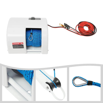 Boat Electric Anchor Winch,12V Waterproof Windlass with Remote Control,Premium for 25lbs Boat Anchor