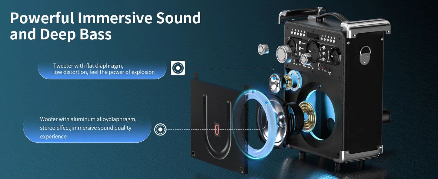 Karaoke Speaker for Outdoor Activities, Parties