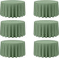 6 Pack Round Tablecloths 120 Inch - Circle, Washable