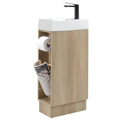 16" Bathroom Vanity Sink Combo for Small Bath or RV