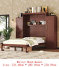 Queen Size Murphy Bed with 2 Wardrobes and Storage Shelf, Multifunctional Foldable Bed Frame for Guest Room and Bedroom, White