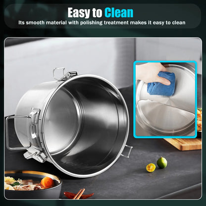 304 Stainless Steel Vacuum Sealed Cannister; Cooking or Storage