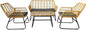 4-Piece Rattan Patio Set: Indoor/Outdoor Wicker