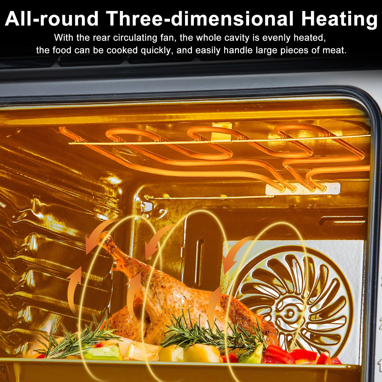 24" Single Wall Oven Built-in Electric Oven 2.5 Cu.ft Stainless Steel Steam Bake Air Fry 8 Preset Modes Sensor Touch Control