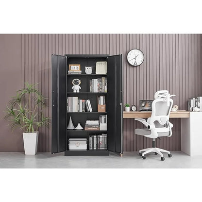 Metal Storage Cabinet with 5 Adjustable Shelves,