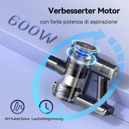 I8 Corded Vacuum Cleaner, 23000Pa 6M  Vacuum for Floor, Carpet, Pet Hair