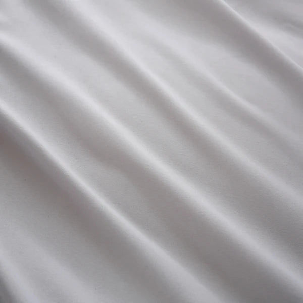 3 Pieces Solid Color Bedding Set with 1 Duvet Cover and 2 Pillow Shams, Comforter Not Included (Queen Size, Light Grey)