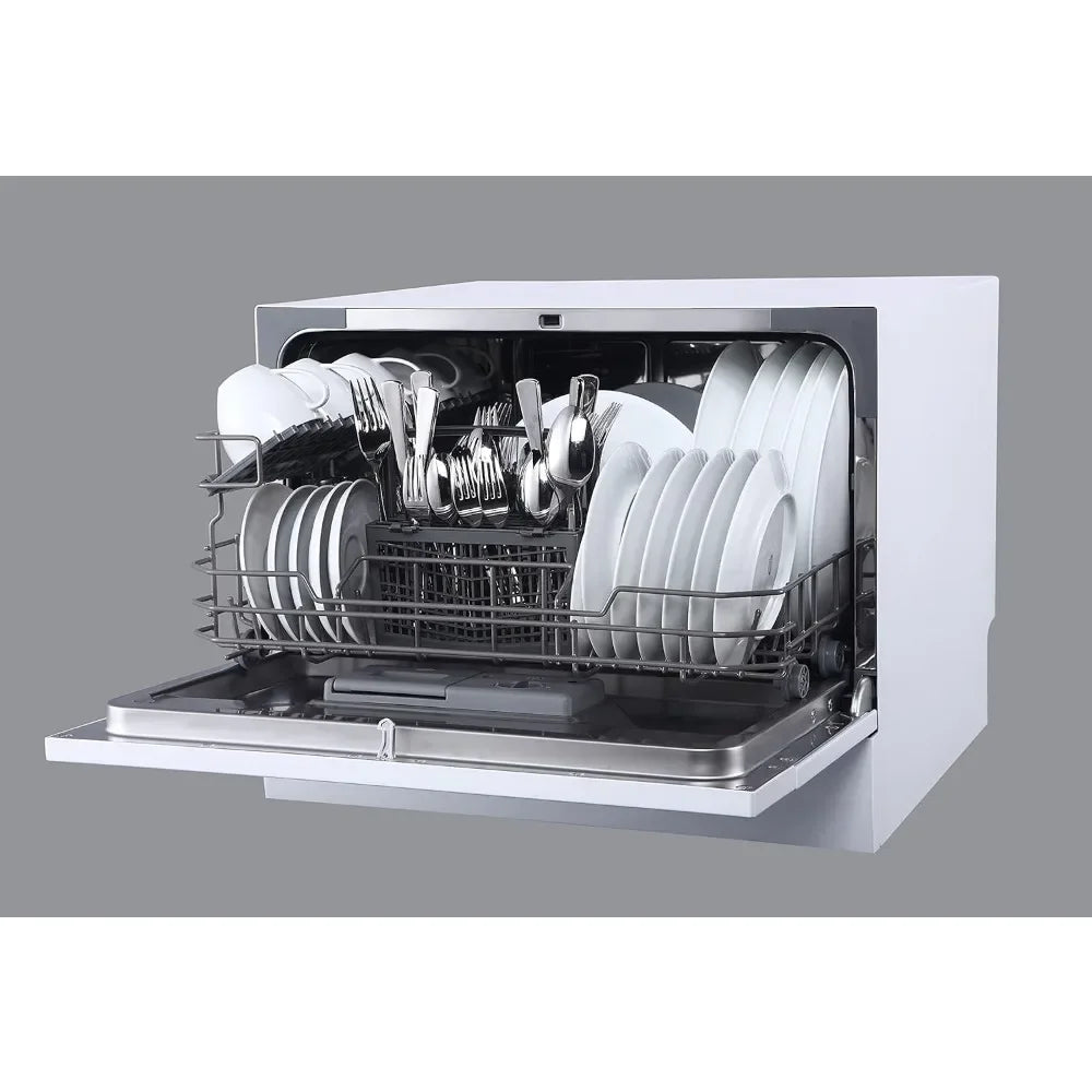 Energy Star Countertop Dishwasher with Delay Start & LED – White