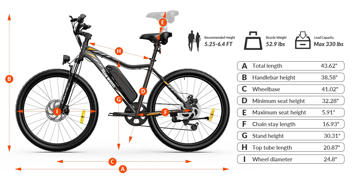 Electric Bike, 500W Motor, 468Wh Removable Battery, 37KM/H Max Speed,  Front Suspension
