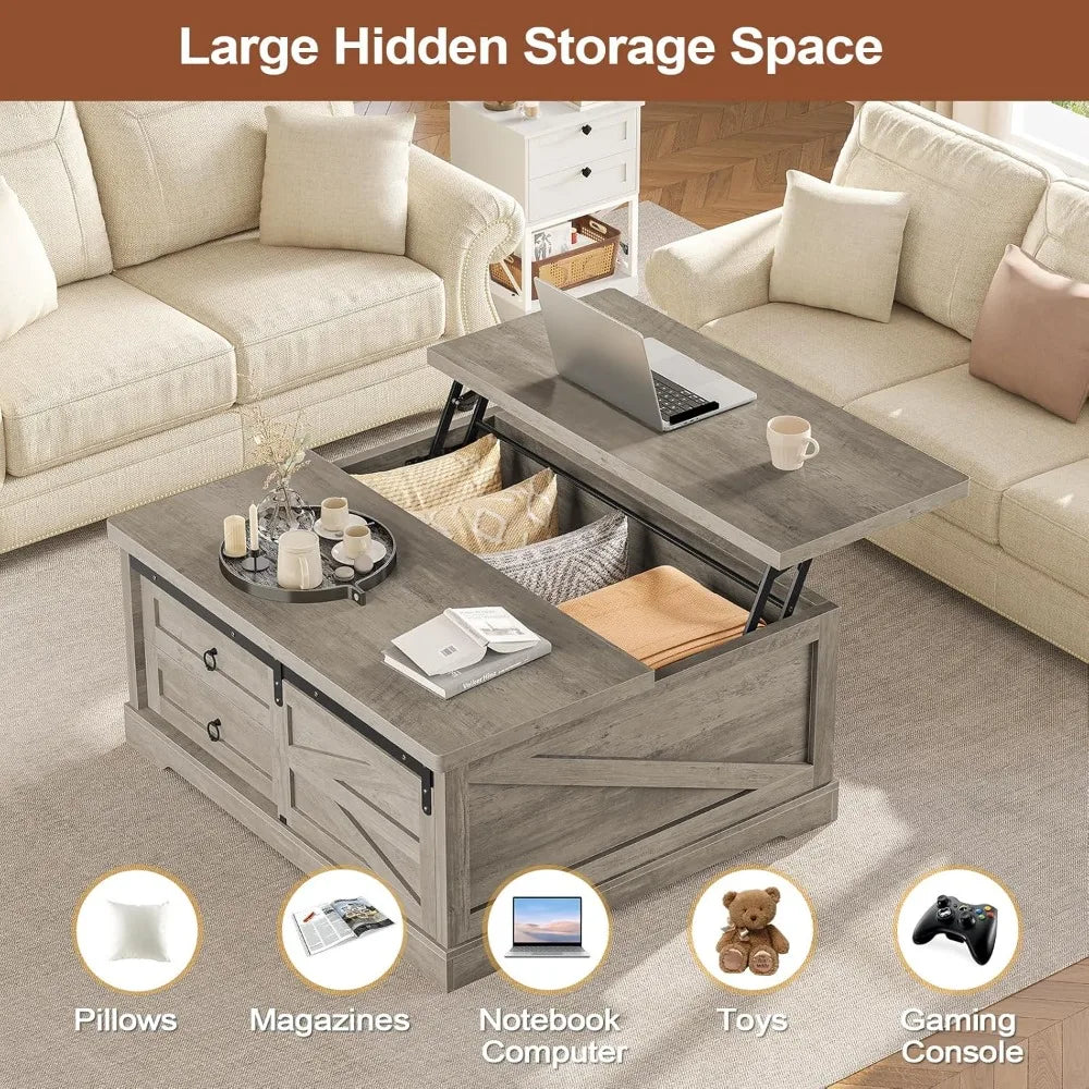 Lift Top Coffee Table with Storage,