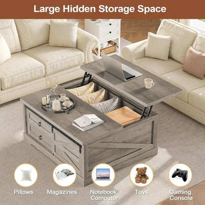 Lift Top Coffee Table with Storage,