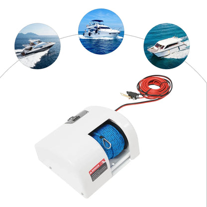 Boat Electric Anchor Winch,12V Waterproof Windlass with Remote Control,Premium for 25lbs Boat Anchor