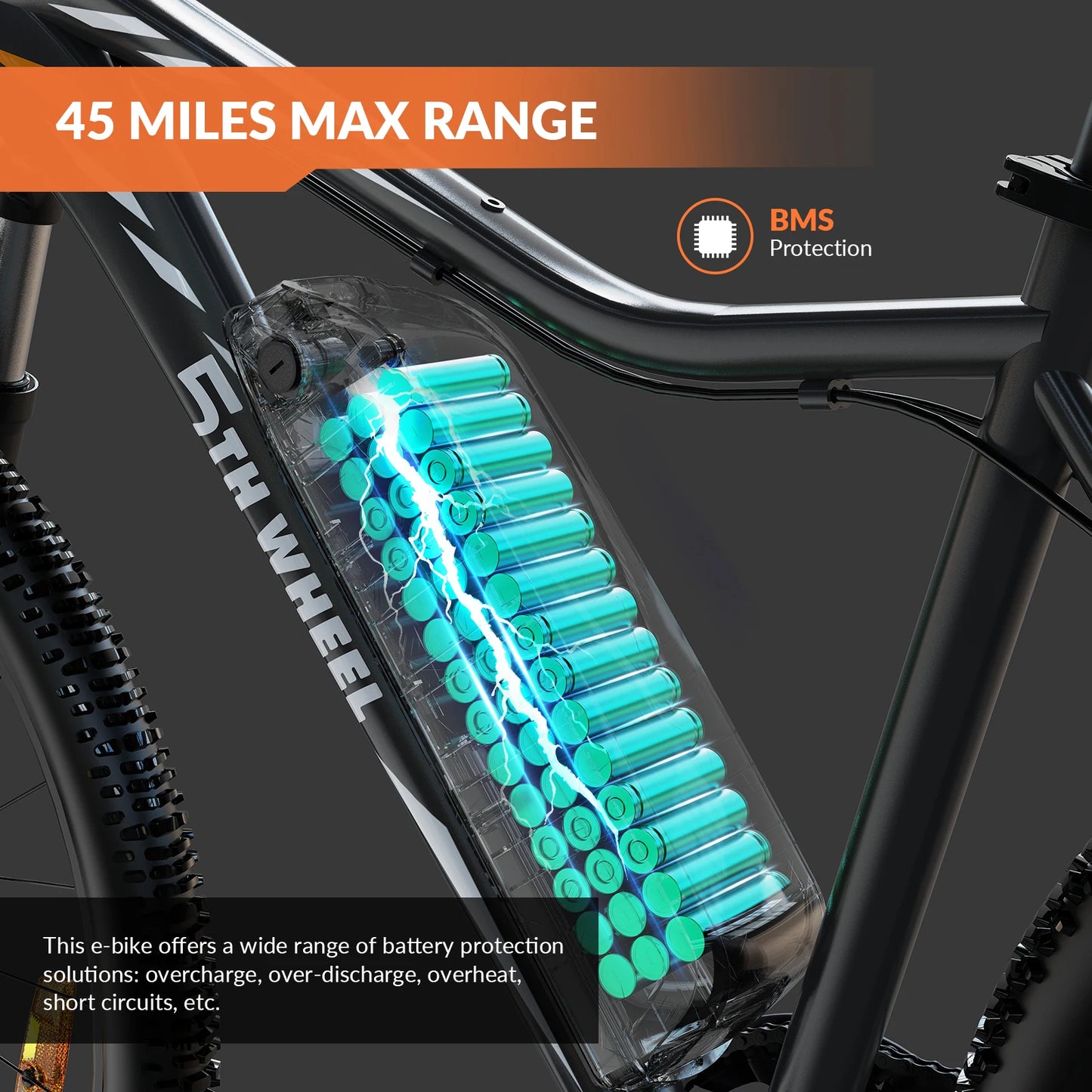 Electric Bike, 500W Motor, 468Wh Removable Battery, 37KM/H Max Speed,  Front Suspension