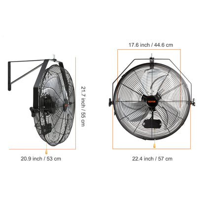 Wall Mount Fan High Velocity Waterproof for Warehouse Greenhouse Patio