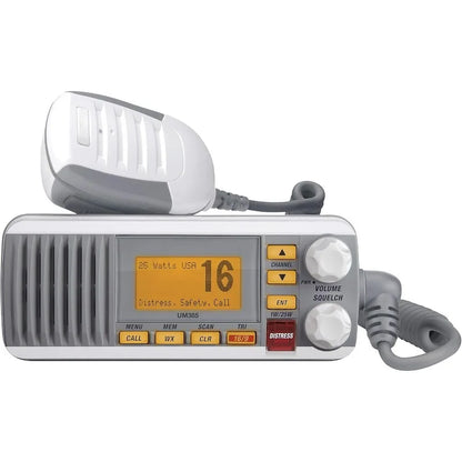 UM385 25 Watt Fixed Mount Marine Vhf Radio, Waterproof IPX4 With Triple Watch, Dsc, Emergency/Noaa Weather Alert