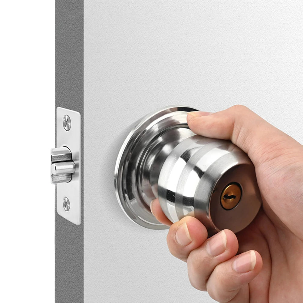 Keyed Entry Door Knob Stainless Steel Interior and Exterior