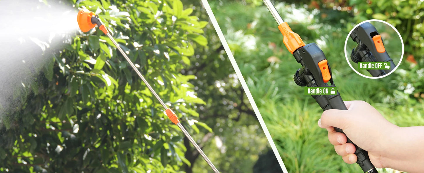 4 Gallon Battery Powered Backpack Sprayer 16L Agriculture Spray 100 PSI 5 Nozzles Electric Graden Sprayer