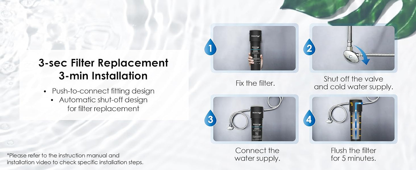 Waterdrop Under Sink Water Filter System, Reduces PFAS, PFOA/PFOS, Lead, Chlorine, Bad Taste 8K Gallons