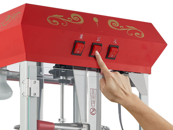 Electric Popcorn Maker Commercial Popper Machine  Automatic  8/12Oz Corn Cookware with Scoop