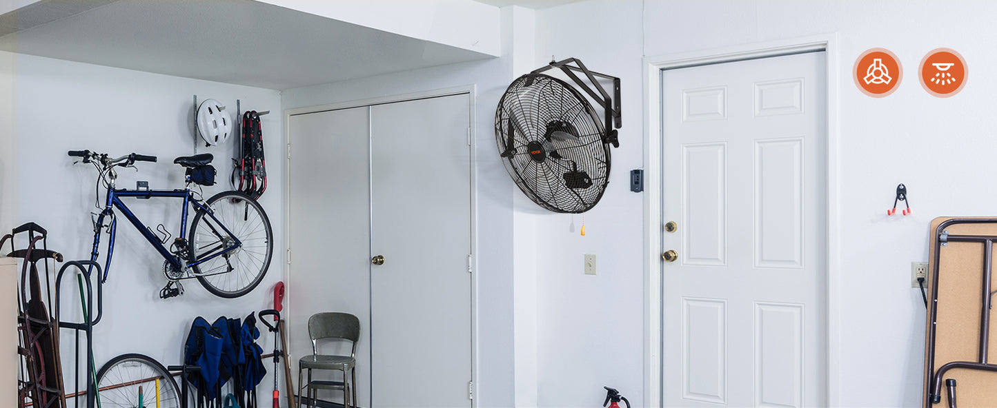 Wall Mount Fan High Velocity Waterproof for Warehouse Greenhouse Patio