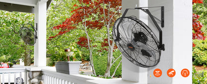 Wall Mount Fan High Velocity Waterproof for Warehouse Greenhouse Patio